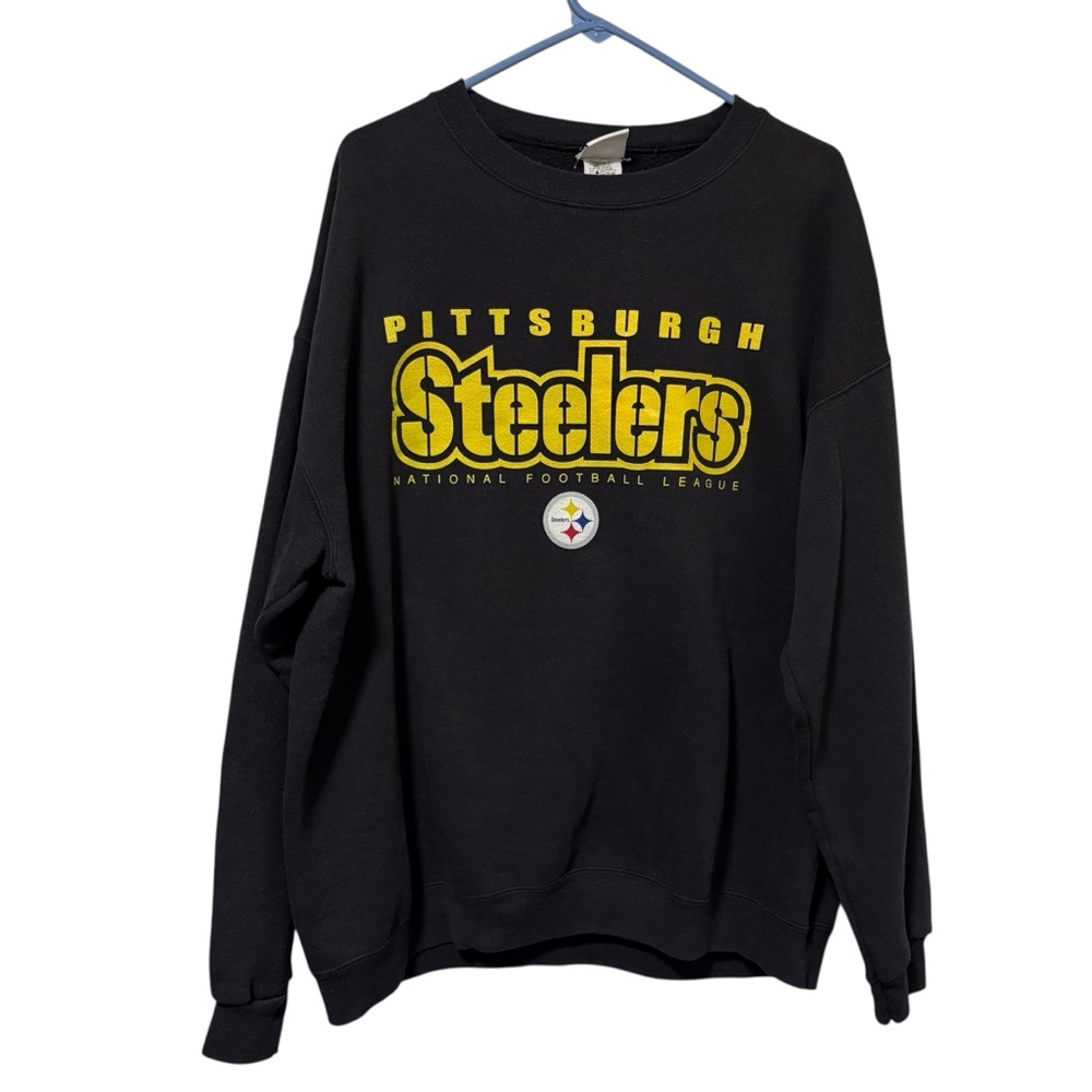 Vintage NFL Pittsburgh Steelers Black Crewneck Sweatshirt